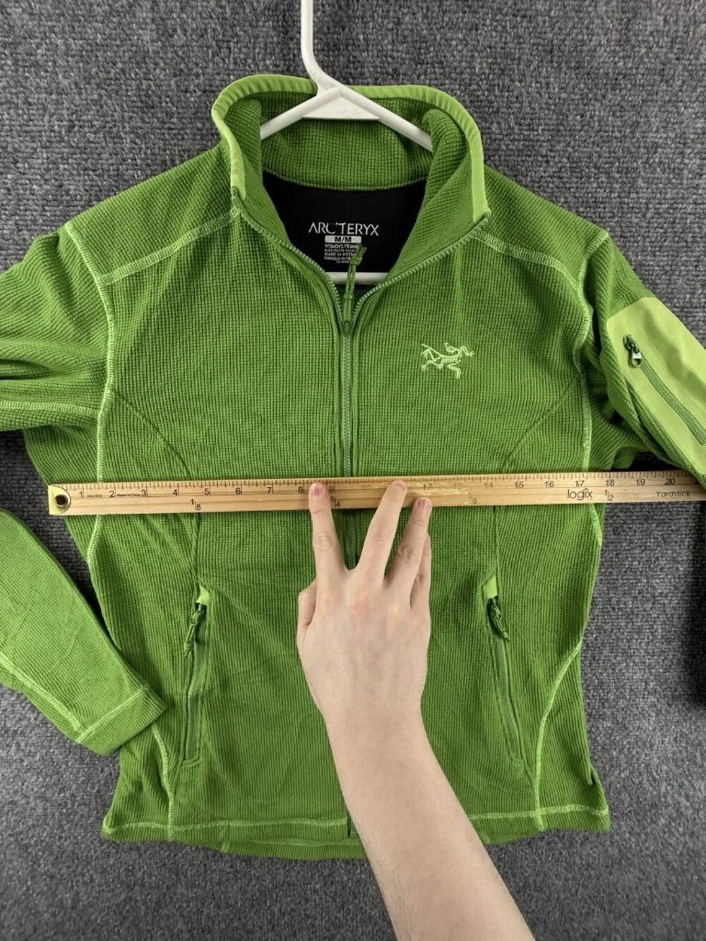 Arc'teryx Delta LT 14459 Jacket Polyester Medium Fleece Green Logo Gorp Women